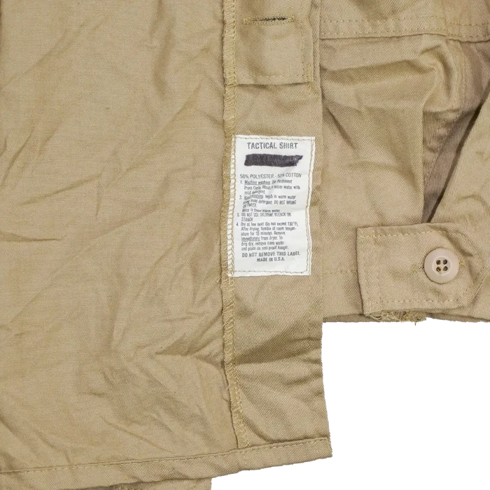 US Made Khaki Field Shirt - Medium Long - Army & Outdoors - Field Shirts
