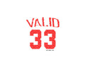Valid 33 Red and Bblack Sticker #13