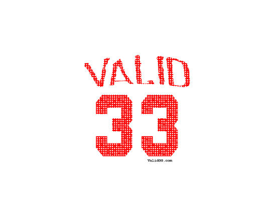 Valid 33 Red and Bblack Sticker #13