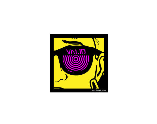 Valid Square Yellow And Pink Sticker #19