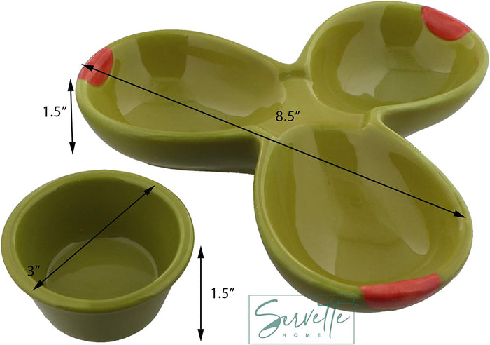 Veggie Ceramic Tidbit Dish