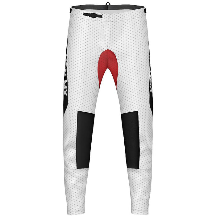 Vision MX White and Red Mx Pants