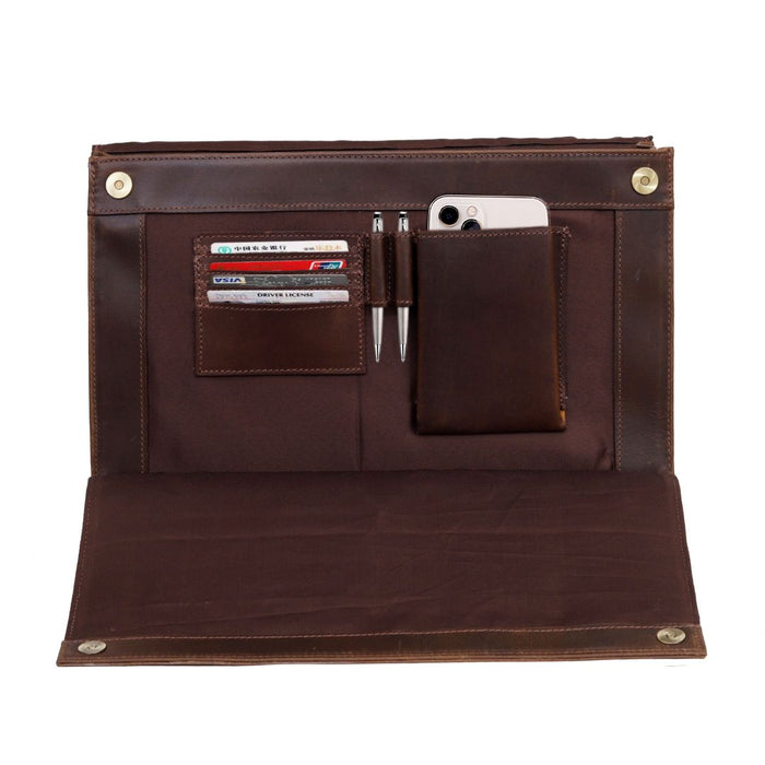 Walker Buffalo Lawyer Leather Briefcase