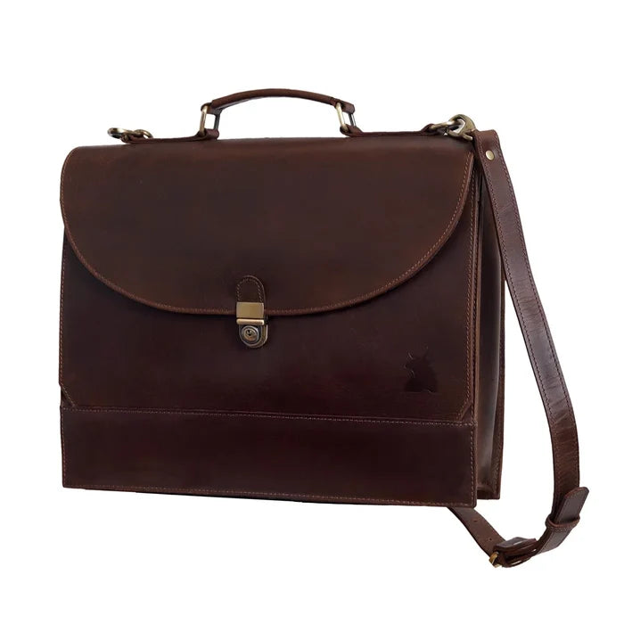 Walker Buffalo Lawyer Leather Briefcase