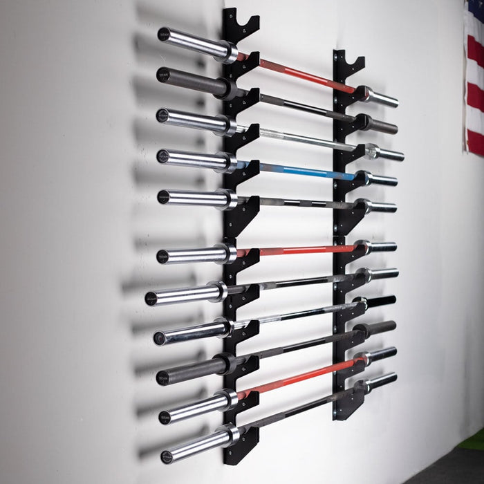 Wall Mounted 6 Barbell Rack V2