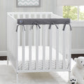 Delta Children Grey (026) Waterproof Fleece Crib Rail Covers/Protectors for Short Side Rails, 2 Pack, Lifestyle View