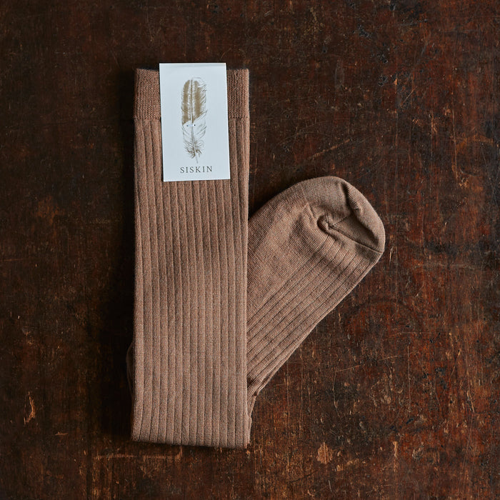 Weaver Adults Knee High Socks - Wool - Hazelnut