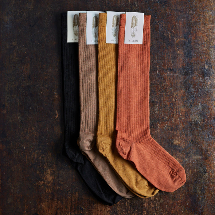 Weaver Adults Knee High Socks - Wool - Hazelnut