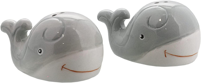 Whale Salt & Pepper Shakers