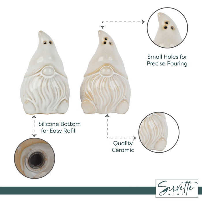 White Gnome Salt & Pepper Shakers