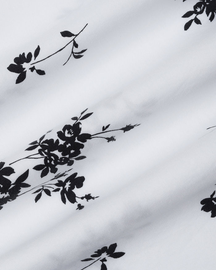 White Half Sleeve Printed Shirt - Hobson