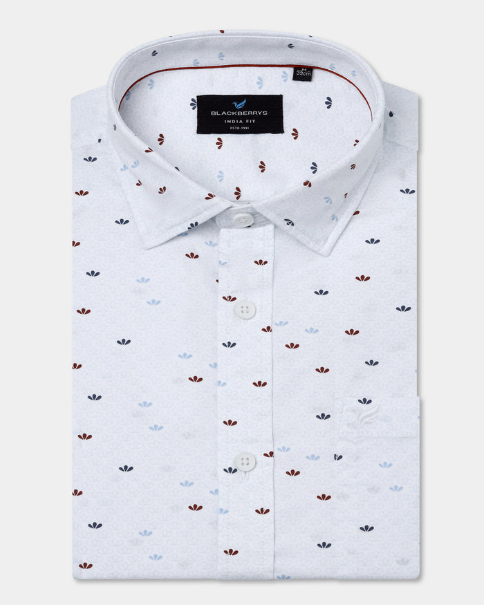 White Printed Shirt - Tobas