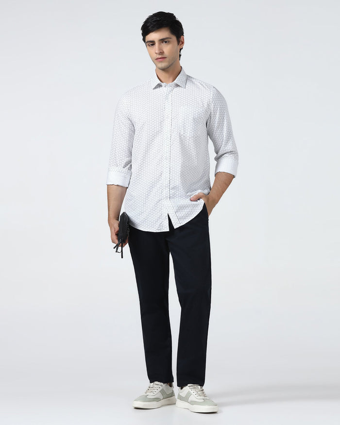 White Printed Shirt - Zovik