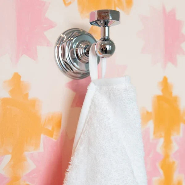 White Scalloped Edge Bath Towel