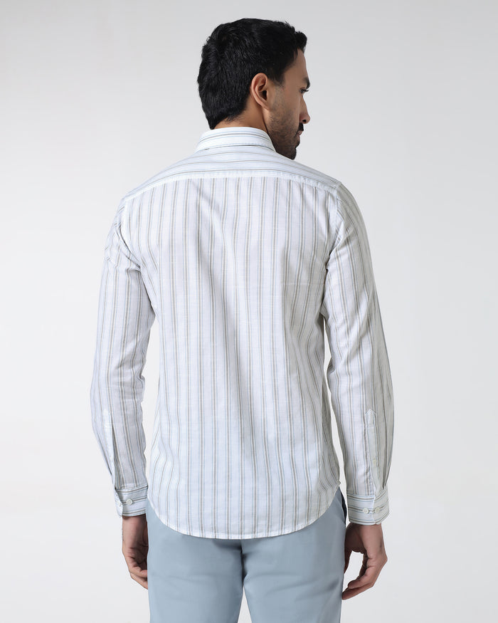 White Stripe Shirt - Lekor
