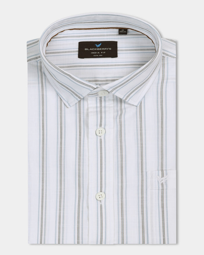 White Stripe Shirt - Lekor