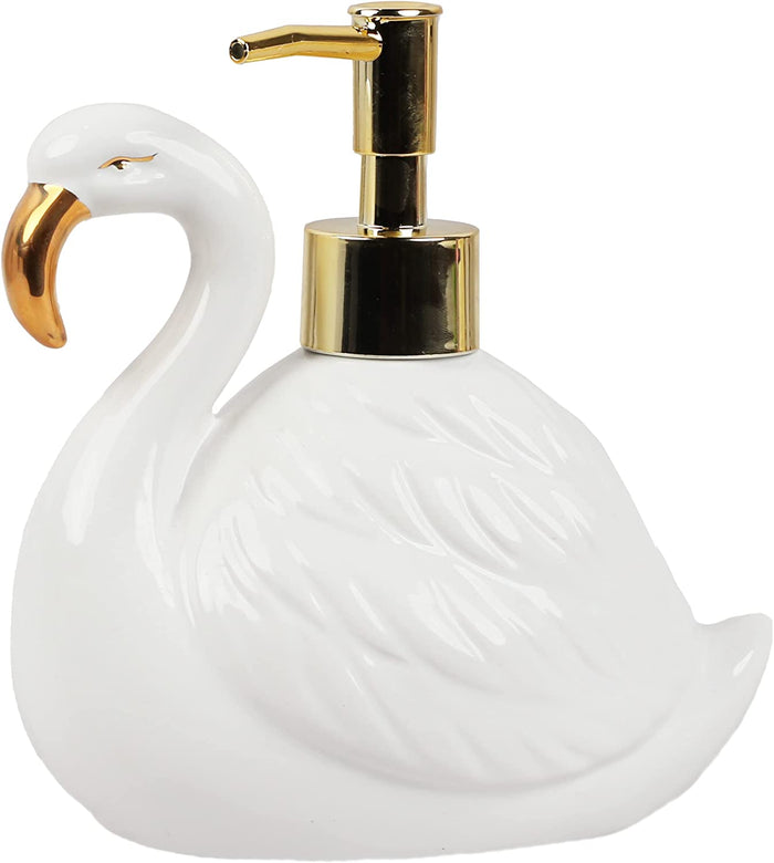 White Swan Flamingo Soap Dispenser with Pump