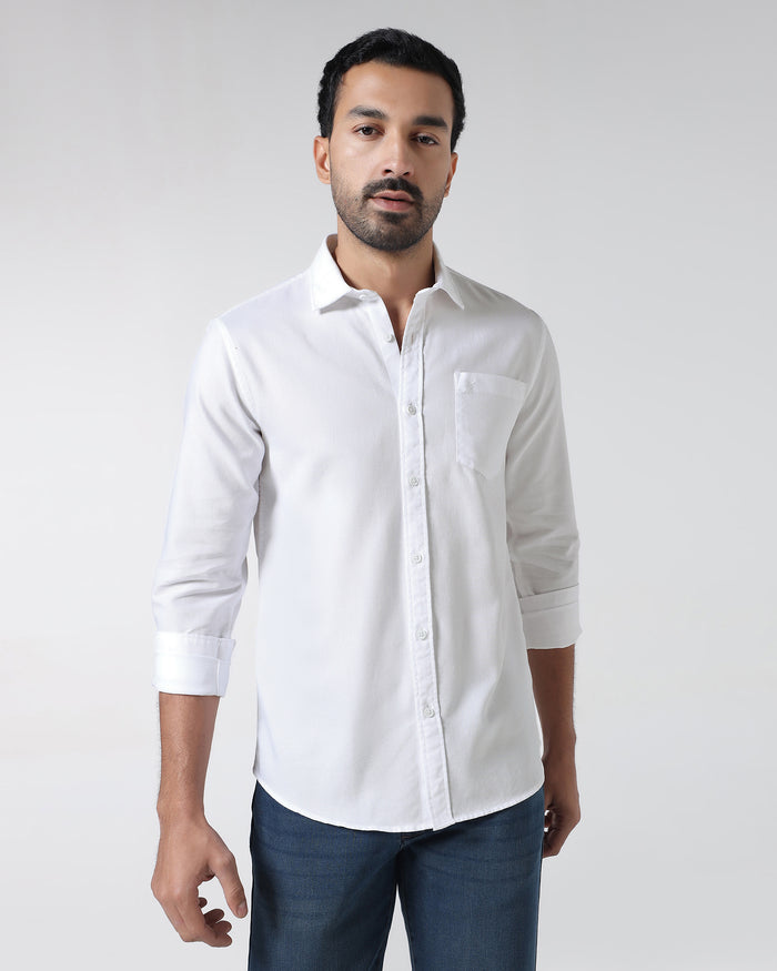 White Textured Shirt - Caty