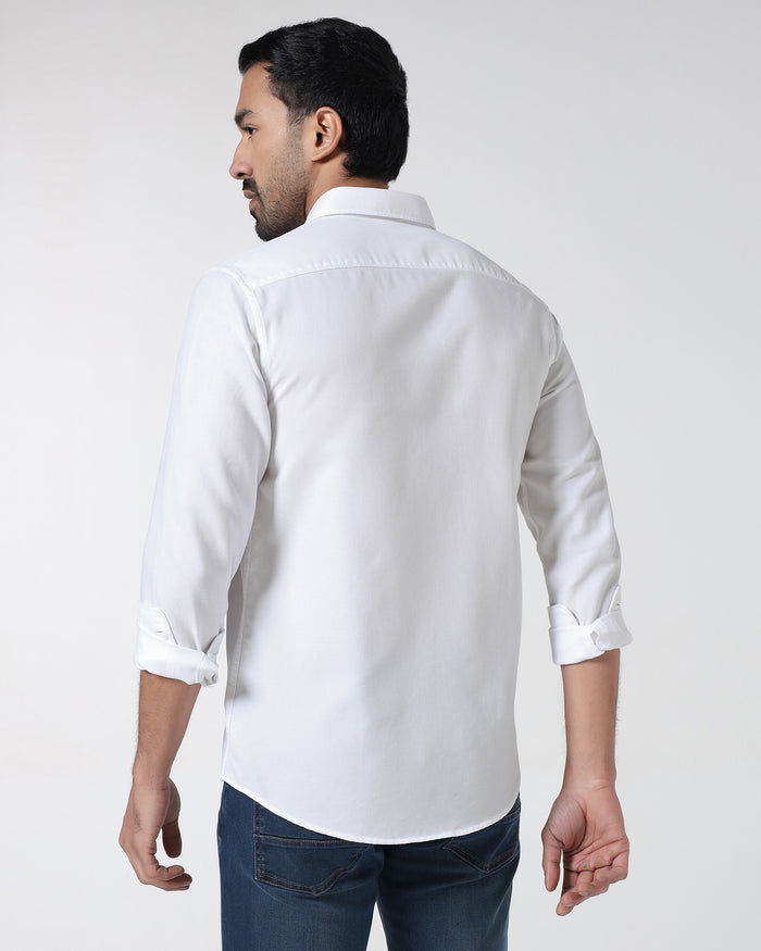 White Textured Shirt - Caty