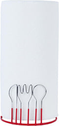 Wire Cutlery Designed Paper Towel Holder - Red