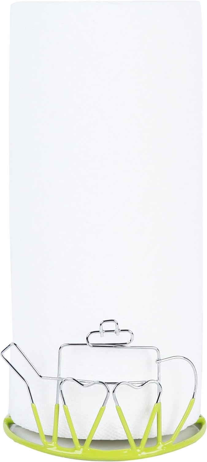 Wire Teapot Designed Paper Towel Holder - Green