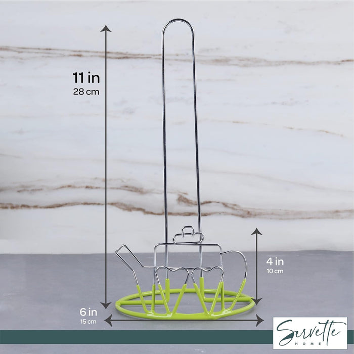 Wire Teapot Designed Paper Towel Holder - Green
