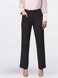 Women Black High - Rise Regular Fit Chinos Trousers