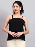 Women Black Square-Neck Camisole
