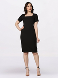 Women Black Stretch Pencil Dress