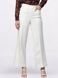 Women Classic Regular Fit Mid-Rise Parallel Trousers
