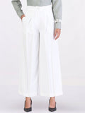 Women Comfort Straight Fit High-Rise Pleated Trousers