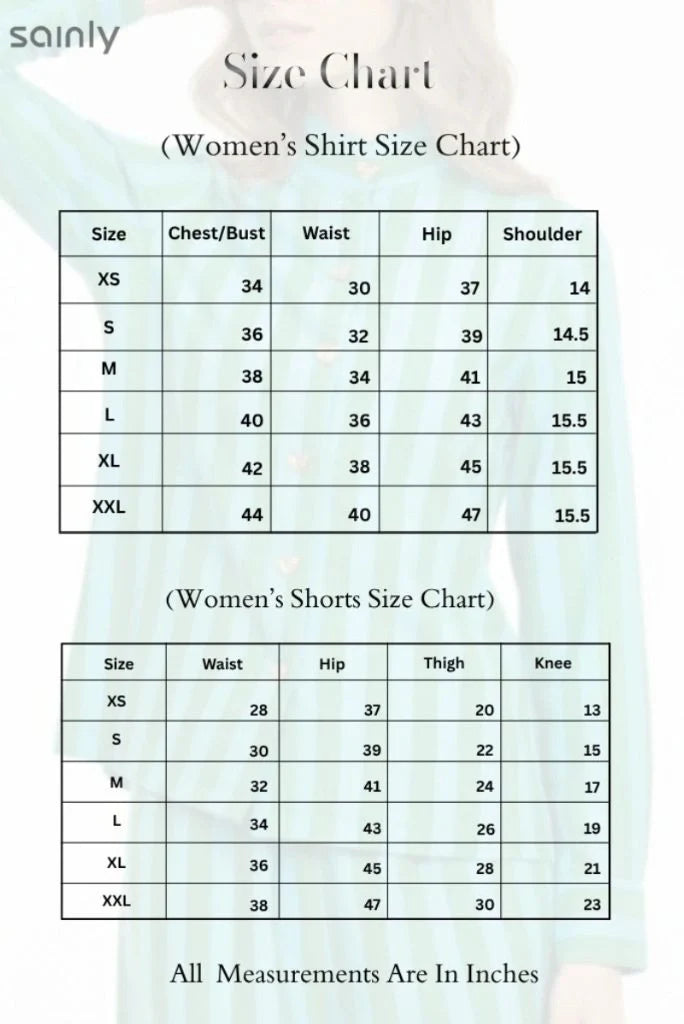 Women_short_and_shirt_size_chart