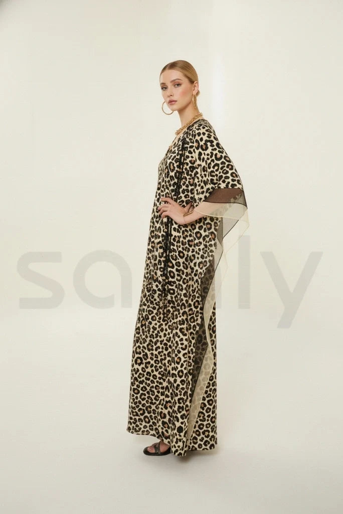 Elegant women kaftan for beach and resort look-side