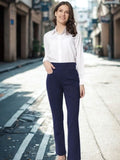 Women Tailored Skinny Fit High-Rise Easy Wash Trousers