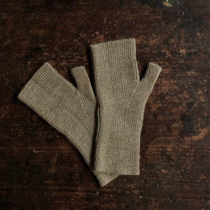 Women's Alpaca Rib Fingerless Gloves - Many Colours