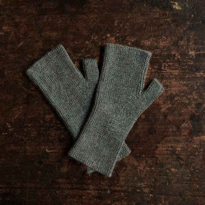 Women's Alpaca Rib Fingerless Gloves - Many Colours