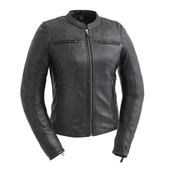 Ladies Supastar Leather Jacket: Description
Supastar - Women's Motorcycle Leather Jacket
Features:

Drum Dye Naked Cowhide Le