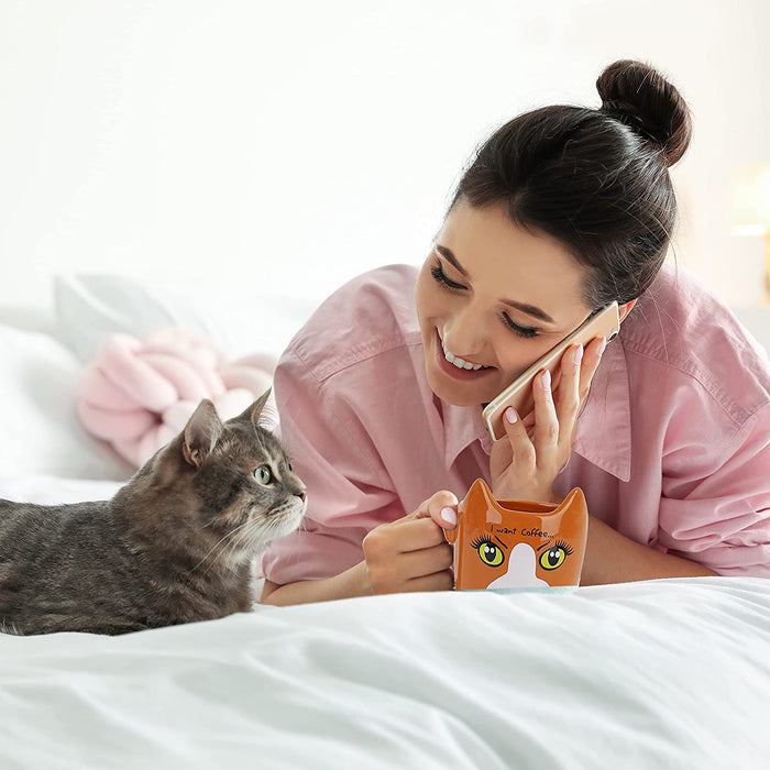 Work Hard Cat Mug
