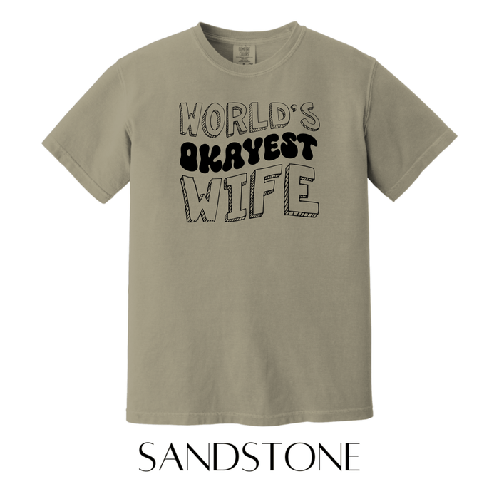 Worlds Okayest Wife Graphic Tee - FINAL SALE - Macoma Boutique555 Presales