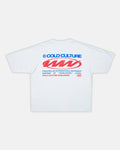 WORLDWIDE CIRCLE TEE WHITE BLUE - COLD CULTURE
