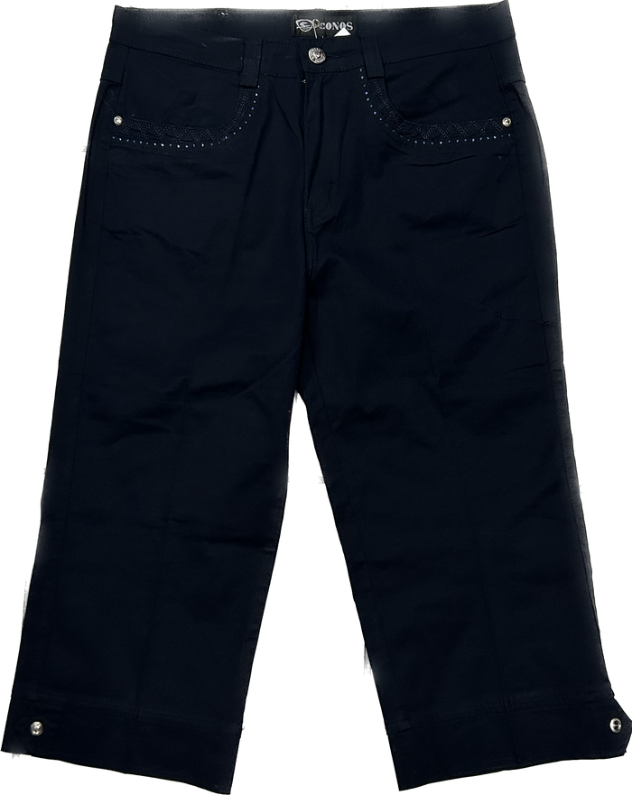 Y2k Black Retro Capri Pants