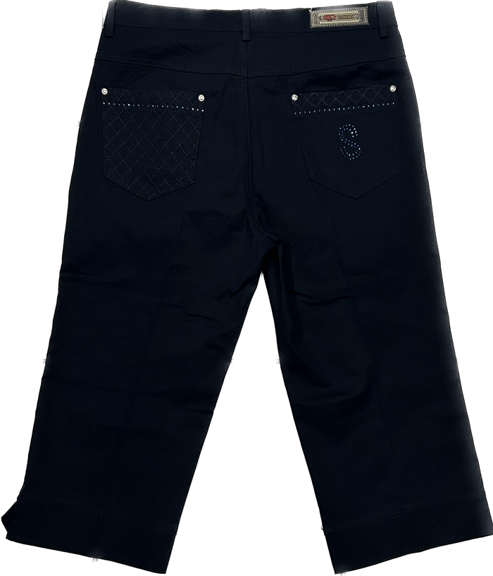 Y2k Black Retro Capri Pants