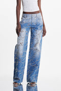 Zaida Deconstructed Cutout Jeans