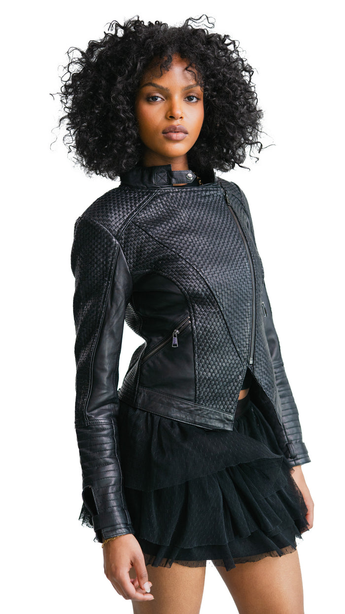 XS / Black / 100% LambSkin Leather